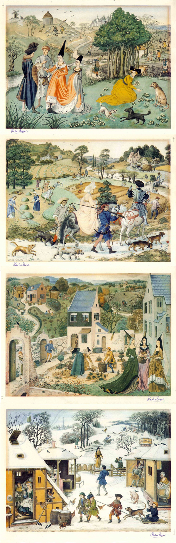 Four Seasons prints by Pauline Baynes from Pauline Baynes