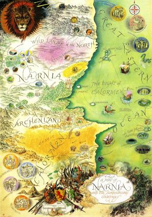 Map annotated by Tolkien found in Pauline Baynes's copy of The